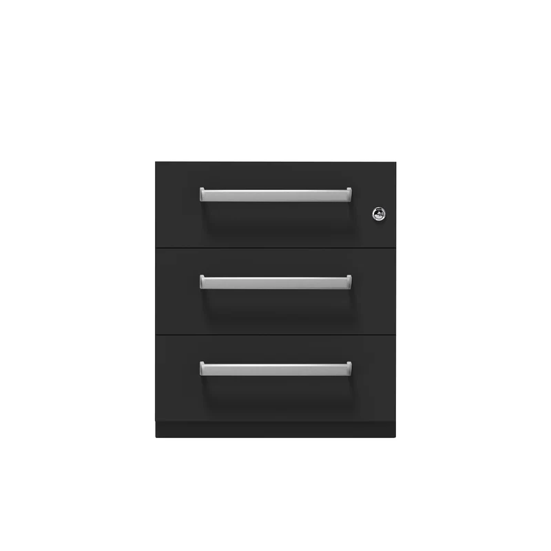 Rollcontainer Note™ | 3 Schubladen, Tiefe 565 mm, Designgriff