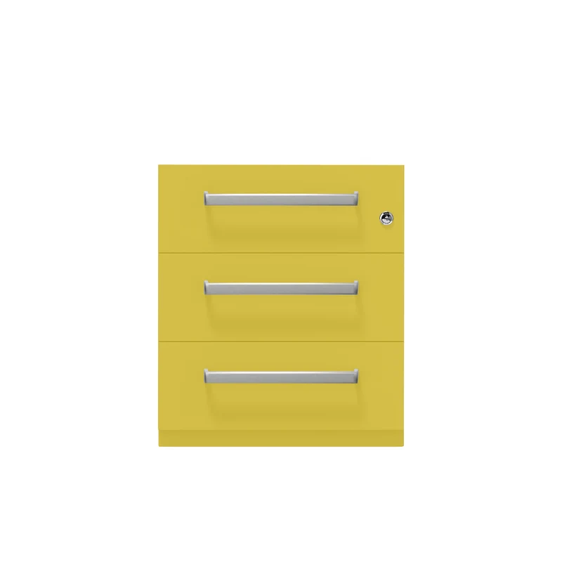 Rollcontainer Note™ | 3 Schubladen, Tiefe 565 mm, Designgriff