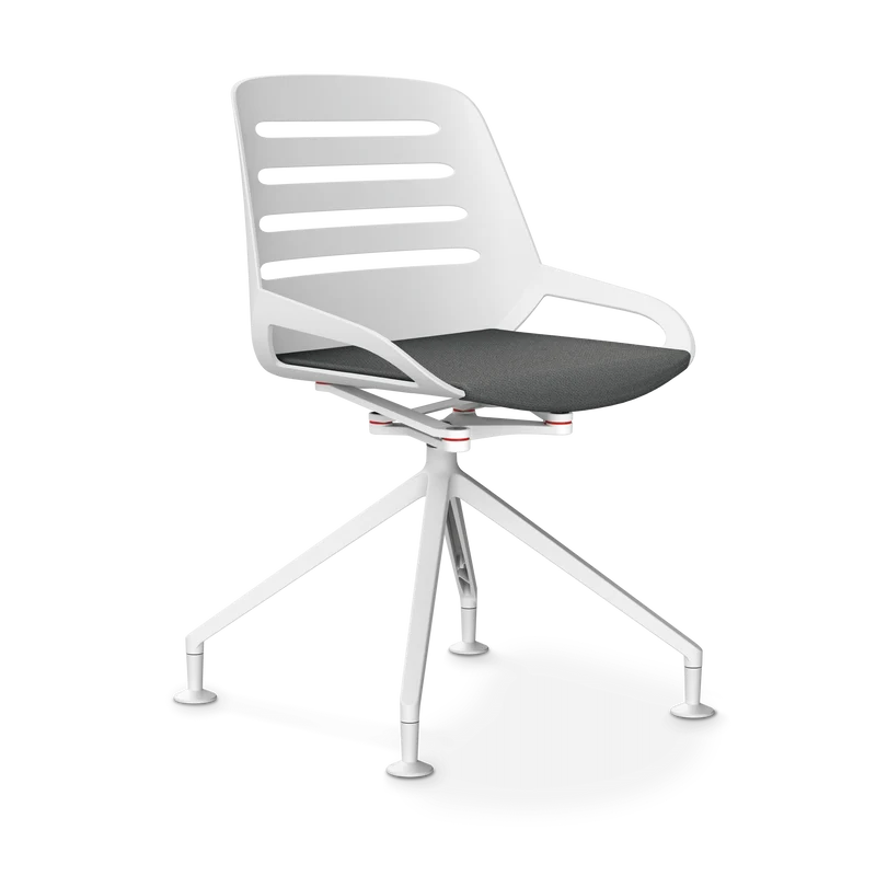 Aeris Numo Comfort Fußkreuz Gleiter Sitzbezug grau meliert