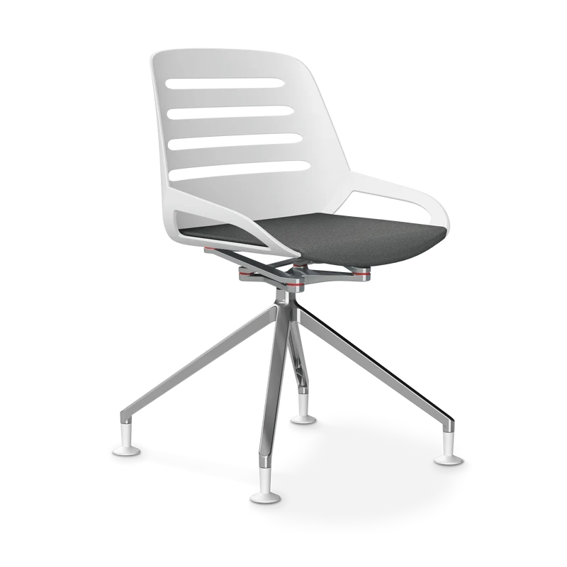 Aeris Numo Comfort Fußkreuz Gleiter Sitzbezug grau meliert