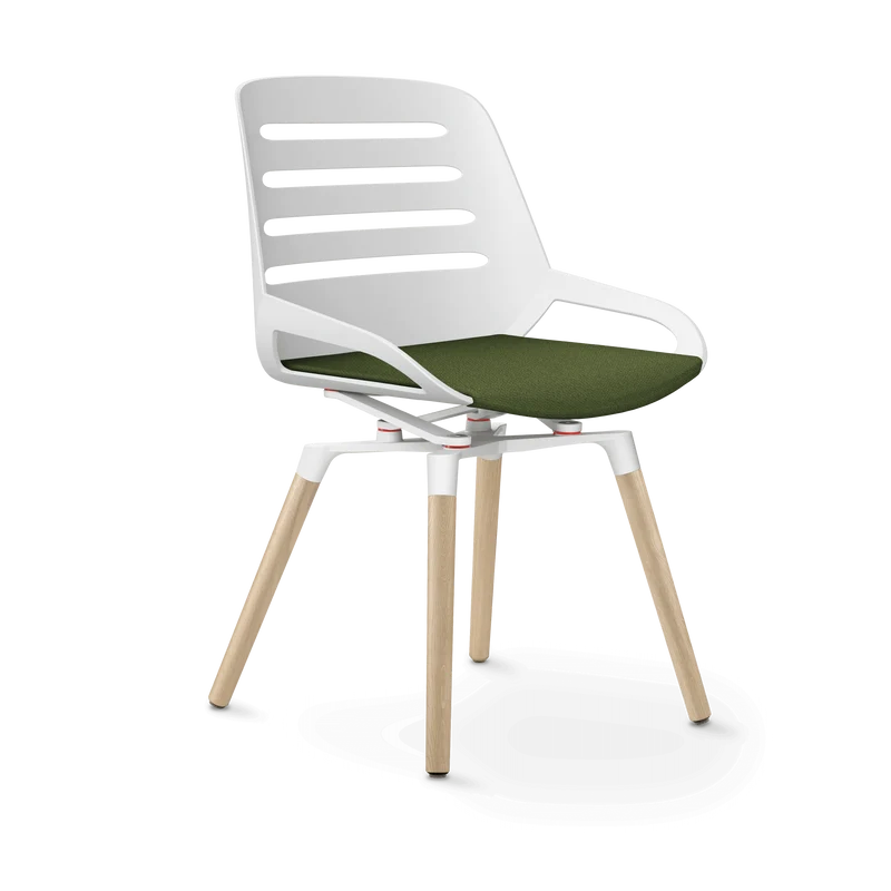 Aeris Numo Comfort Holzbeine Eiche Sitzbezug farngrün meliert