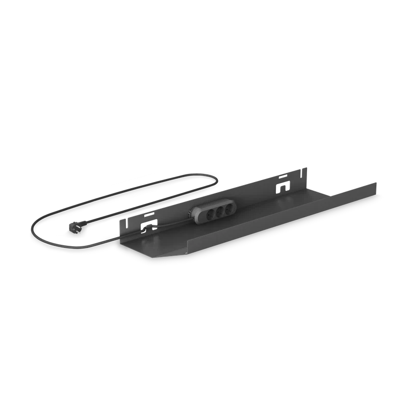 Kabelwanne mit Steckdose (Active Desk): Farbe schwarz