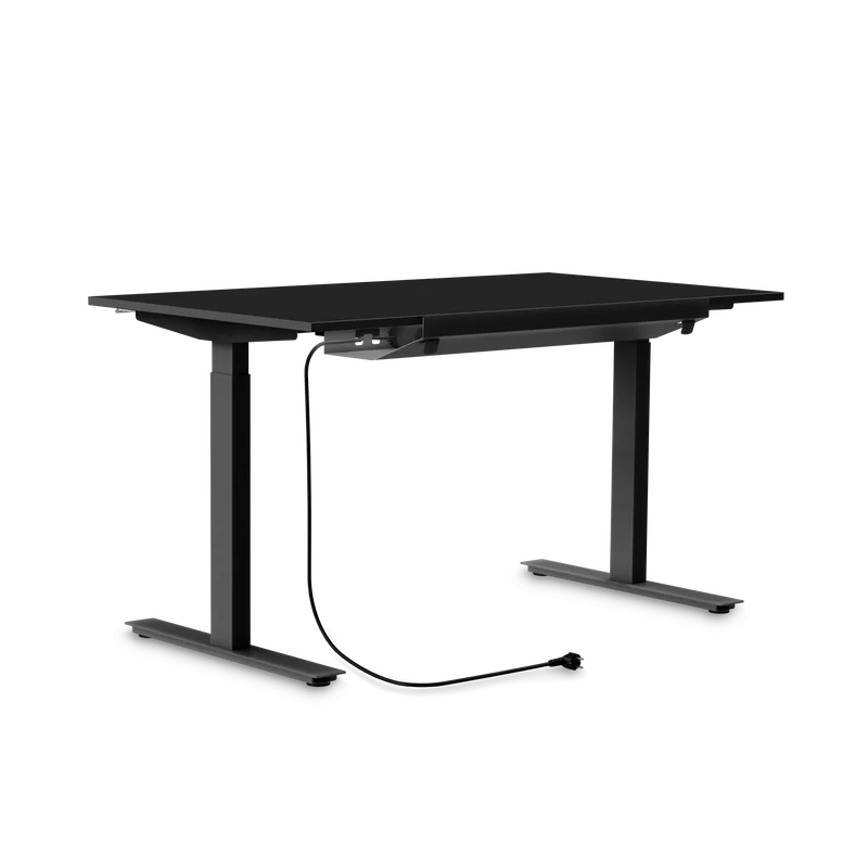 Kabelwanne mit Steckdose (Active Desk): Farbe schwarz