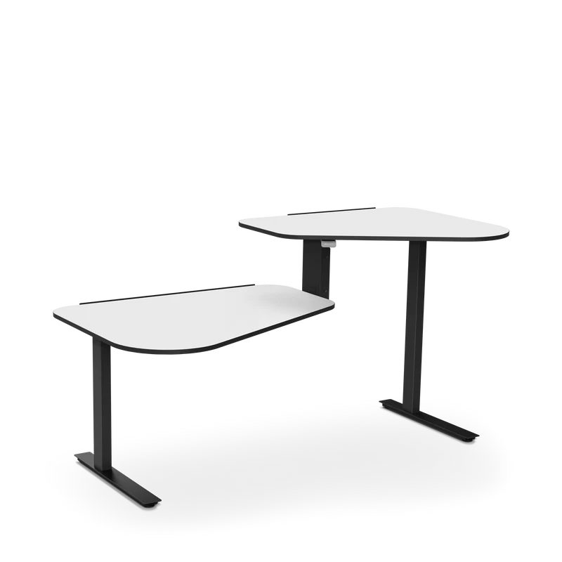 Aeris Active Office Desk, weiß, Stehtisch rechts