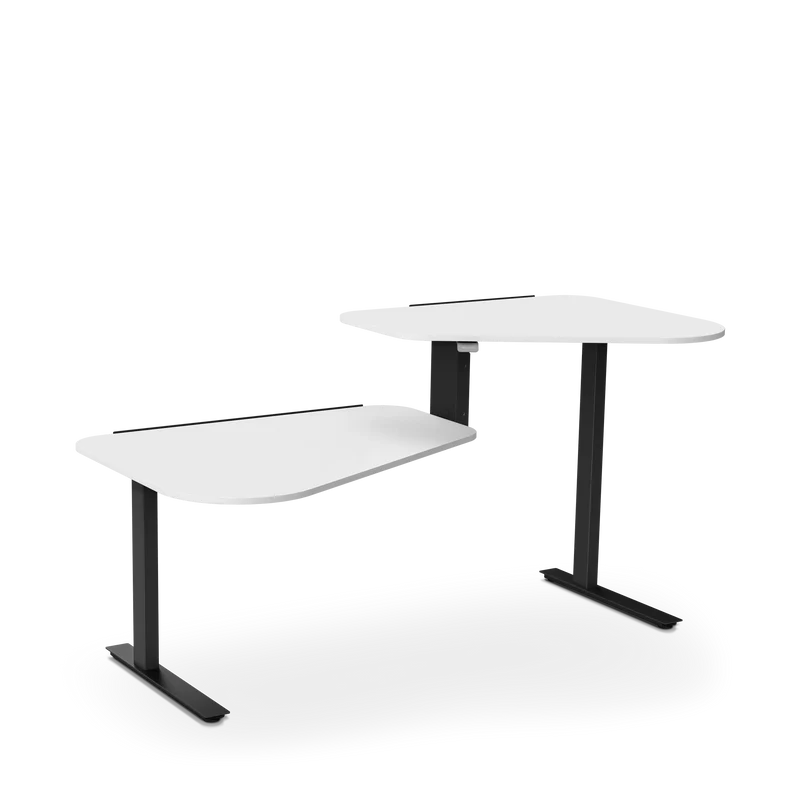 Aeris Active Office Desk, weiß, Stehtisch rechts