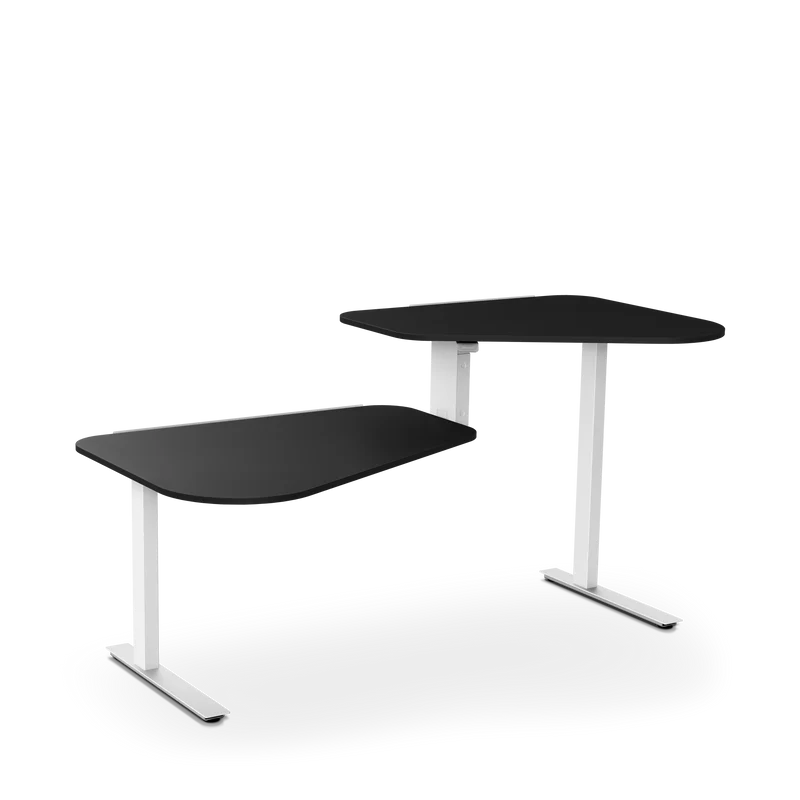 Aeris Active Office Desk, schwarz, Stehtisch rechts