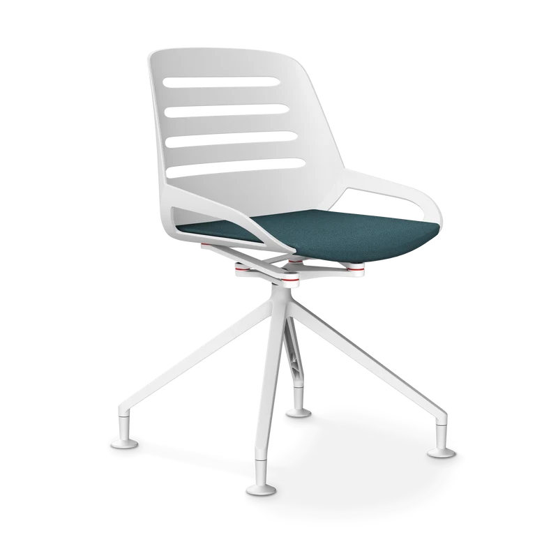 Aeris Numo Comfort Fußkreuz Gleiter Sitzbezug blau meliert