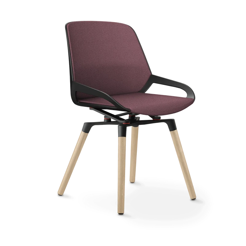 Aeris Numo Comfort Holzbeine Eiche Sitzbezug hellviolett meliert