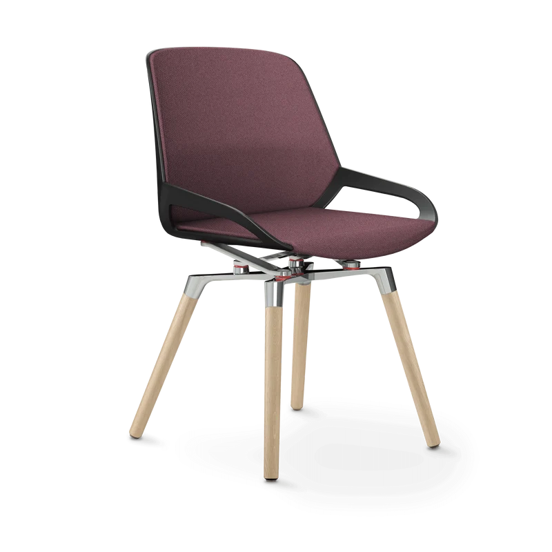 Aeris Numo Comfort Holzbeine Eiche Sitzbezug hellviolett meliert