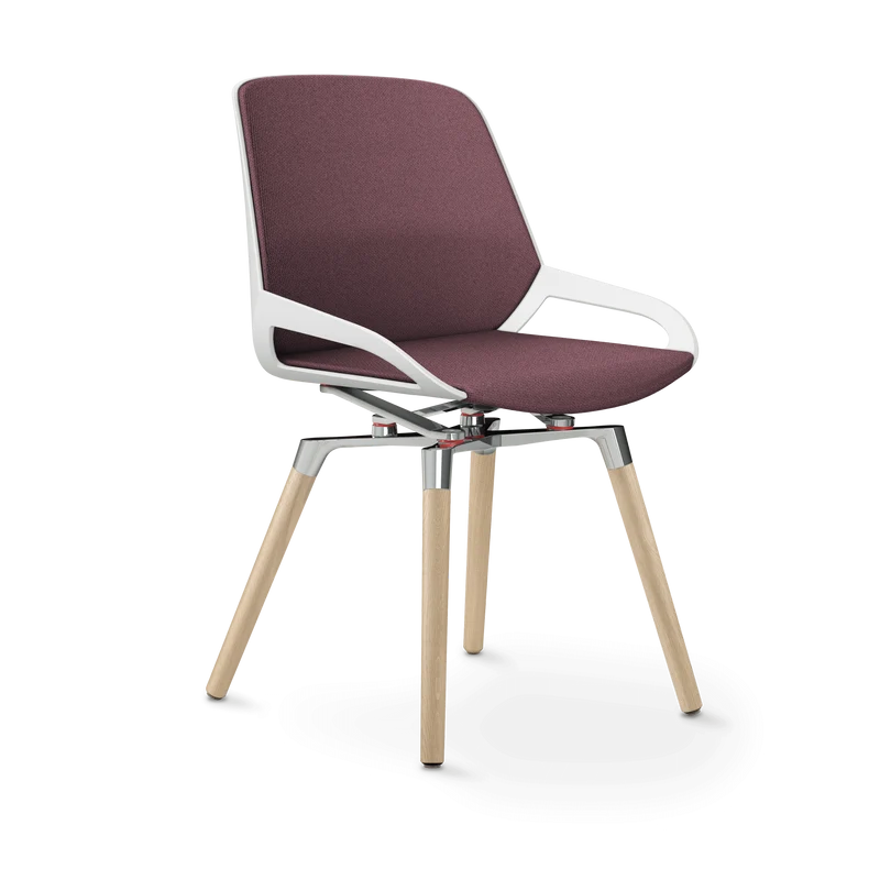 Aeris Numo Comfort Holzbeine Eiche Sitzbezug hellviolett meliert