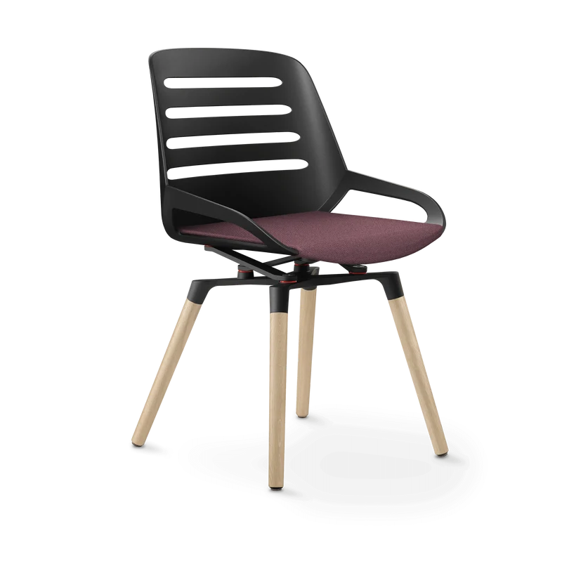 Aeris Numo Comfort Holzbeine Eiche Sitzbezug hellviolett meliert