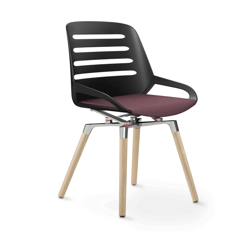 Aeris Numo Comfort Holzbeine Eiche Sitzbezug hellviolett meliert