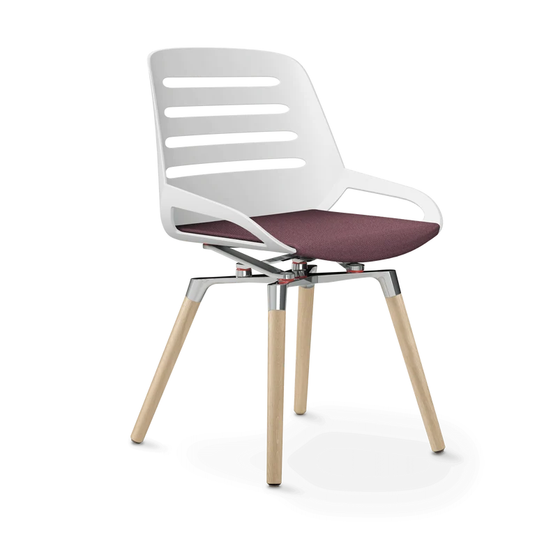 Aeris Numo Comfort Holzbeine Eiche Sitzbezug hellviolett meliert