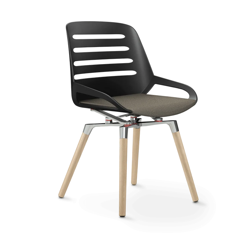 Aeris Numo Comfort Holzbeine Eiche Sitzbezug beige meliert