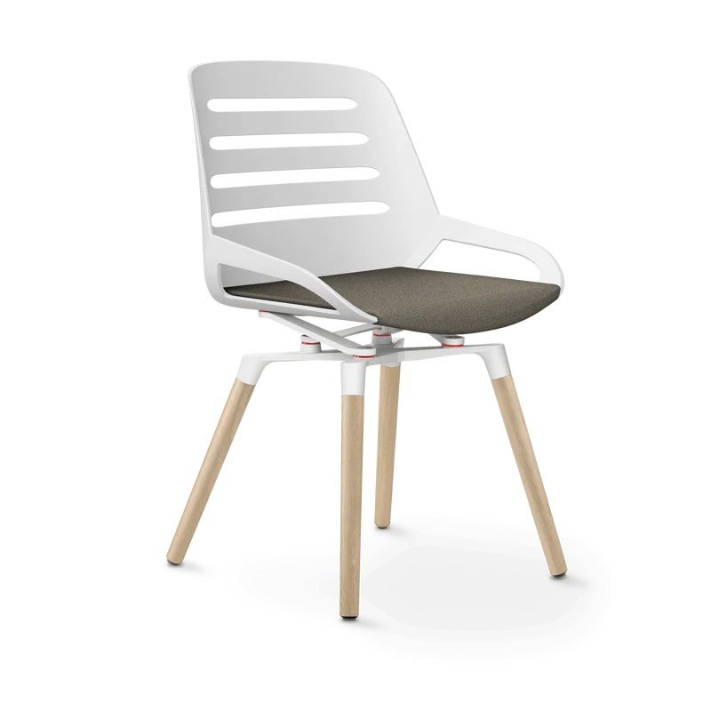 Aeris Numo Comfort Holzbeine Eiche Sitzbezug beige meliert
