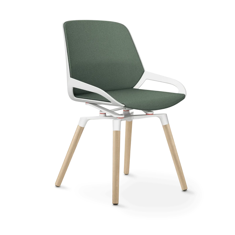 Aeris Numo Comfort Holzbeine Eiche Sitzbezug blassgrün meliert