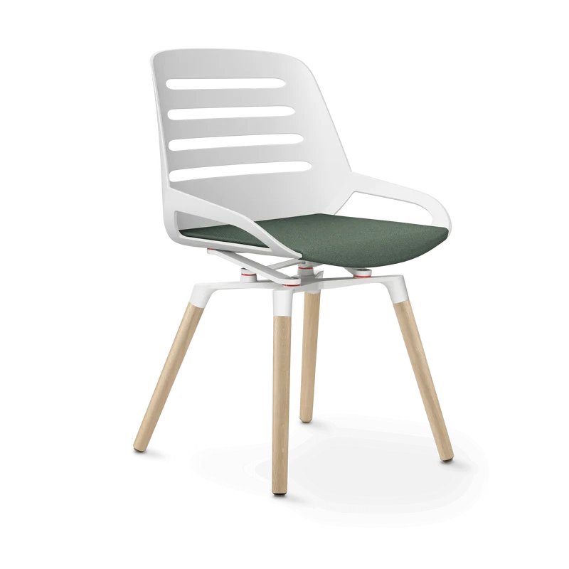 Aeris Numo Comfort Holzbeine Eiche Sitzbezug blassgrün meliert