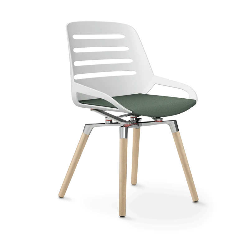 Aeris Numo Comfort Holzbeine Eiche Sitzbezug blassgrün meliert
