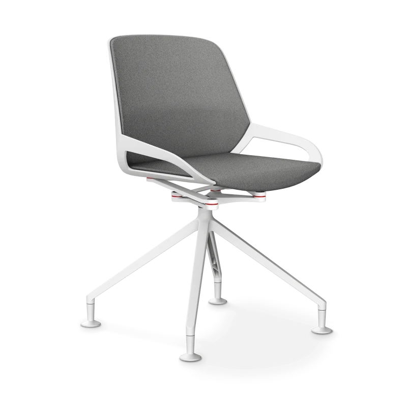 Aeris Numo Comfort Fußkreuz Gleiter Sitzbezug hellgrau meliert