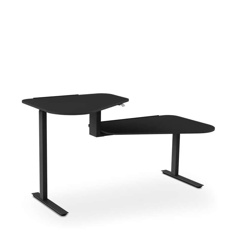 Aeris Active Office Desk, schwarz, Stehtisch links