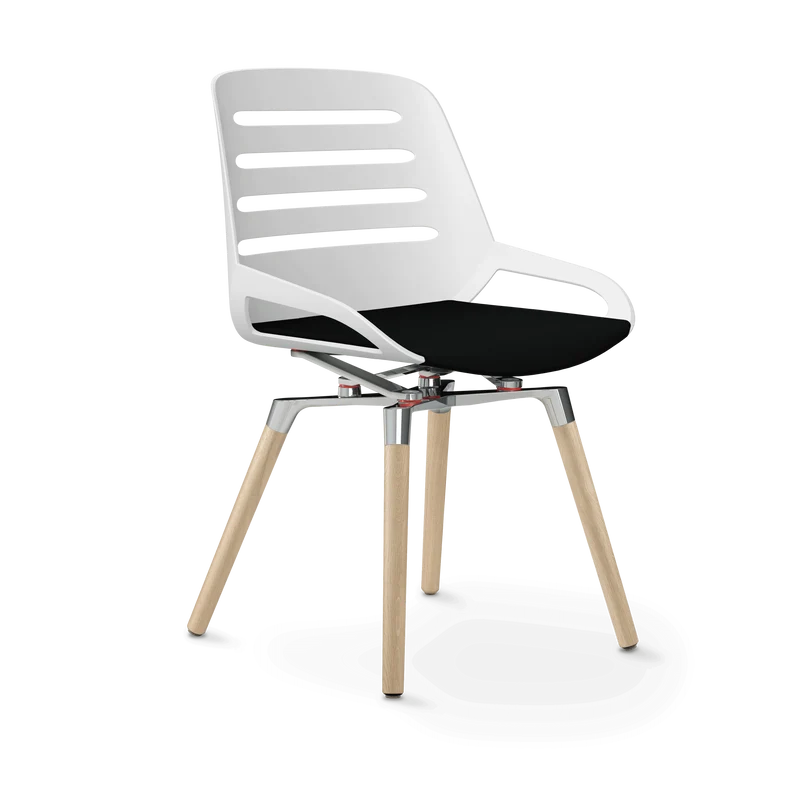 Aeris Numo Comfort Holzbeine Eiche Sitzbezug schwarz