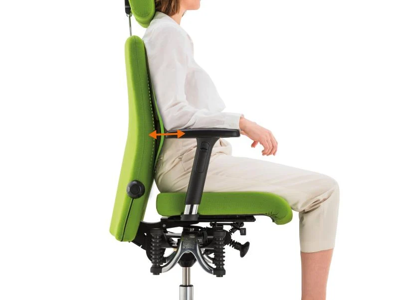 Bürostuhl Haider Bioswing 360 iQ Hausstuhl mit Nackenstütze, Beckenbalance und Gestell Alu poliert
