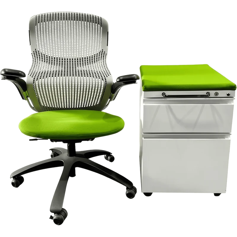 Knoll Generation Chair & Herman Miller Meridian Pedestal Bundle (Renewed)