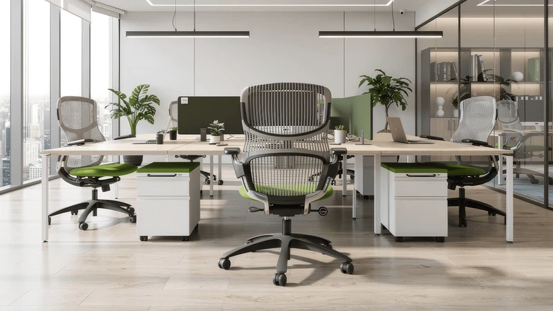 Knoll Generation Chair & Herman Miller Meridian Pedestal Bundle (Renewed)