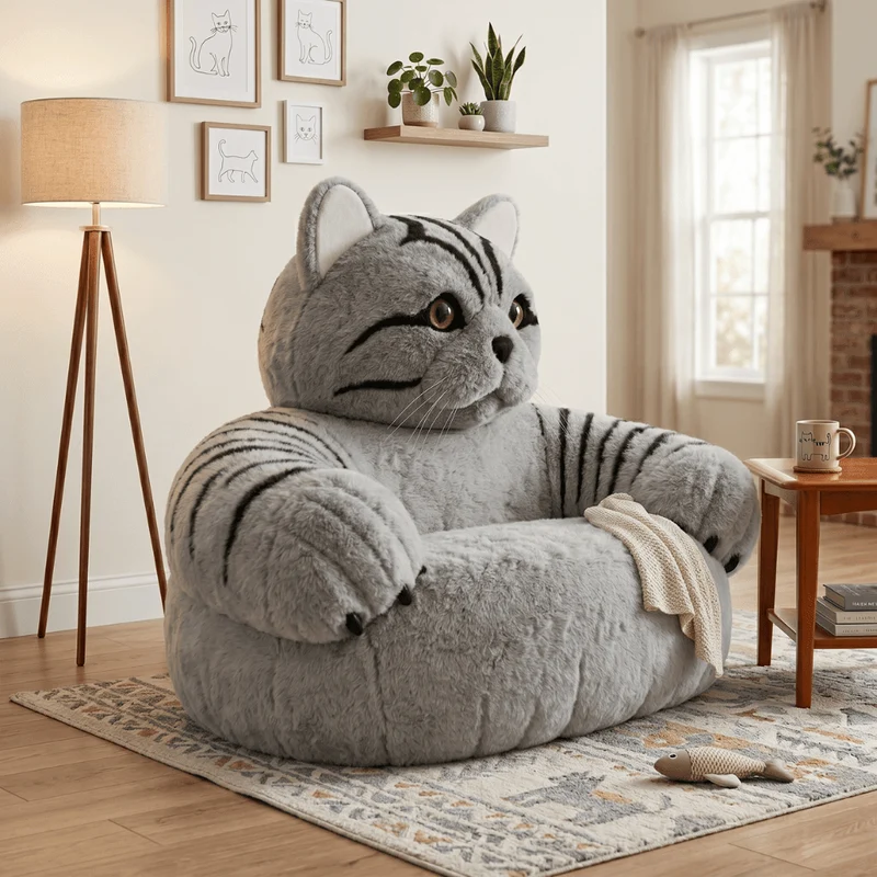 Cat Whiskers Love Seat - A Purrfectly Plush Companion