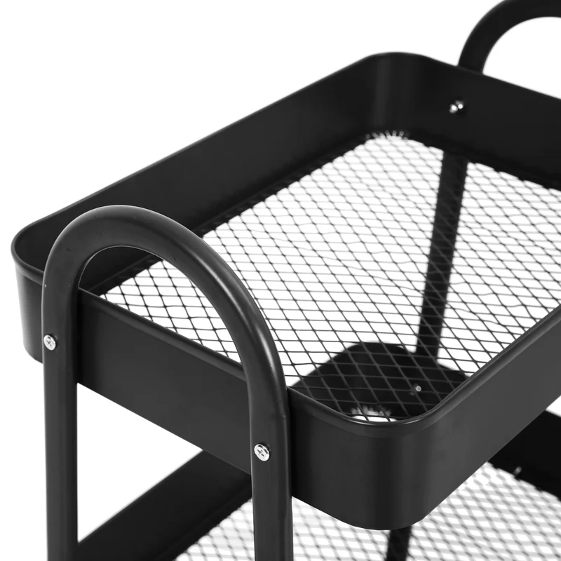 B-Ware Servierwagen 3 Etagen Schwarz
