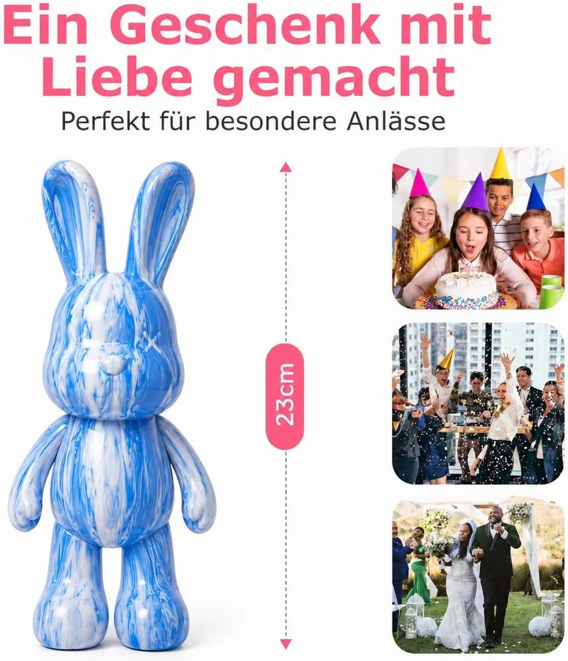 DIY-Malflüssigkeit hase Figur Kit - Heimdekorationen Malen Bastelset, Haus Dekoration, Kreative Blan