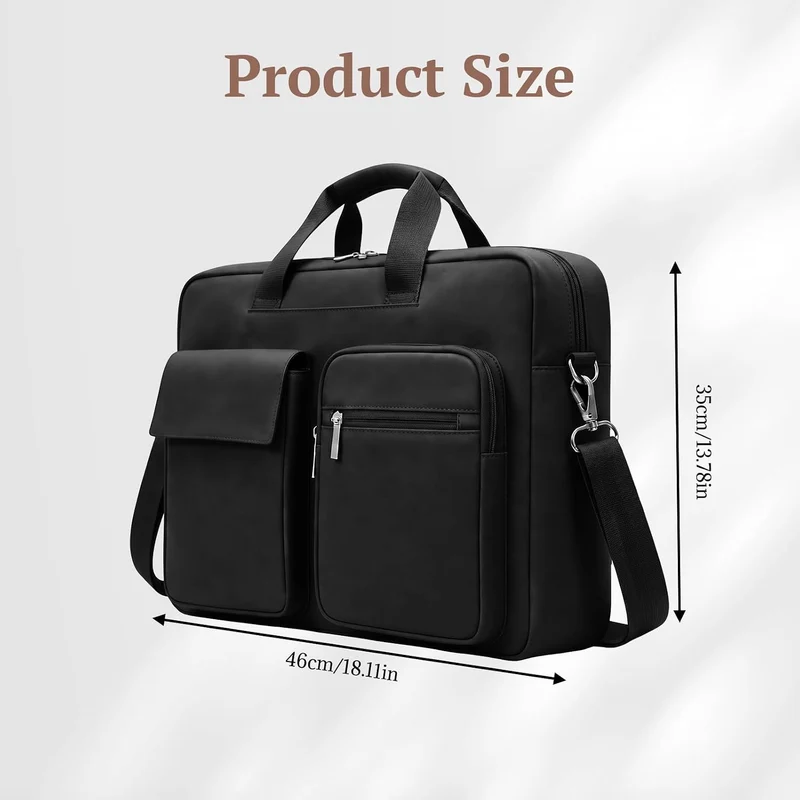 Laptoptasche 16 Zoll, Laptop Tasche Schultertasche und Business Aktentasche Herren Damen, Wasserabwe