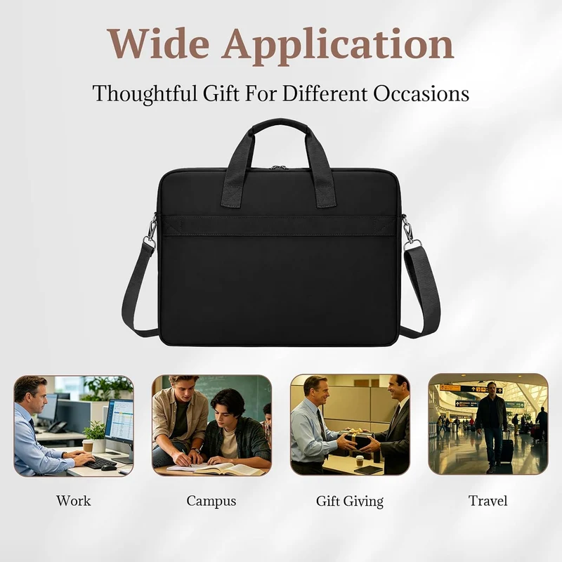 Laptoptasche 16 Zoll, Laptop Tasche Schultertasche und Business Aktentasche Herren Damen, Wasserabwe