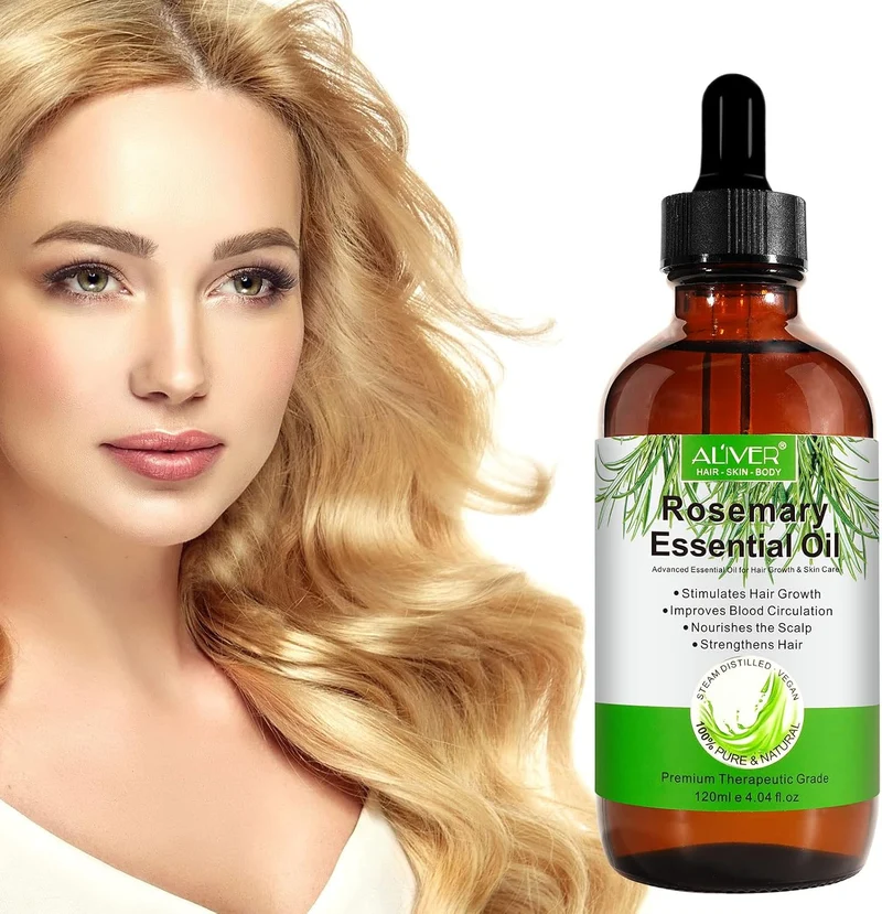 Rosmarinöl Haare, Ätherisches Rosmarinöl für Haarwuchs, Rosemary Oil for Hair, Natürliches Nährt die