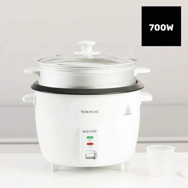 Taurus Rice Chef - Reiskocher | 1.8l | 700W | 0 Dezibel | Kunststoff 1,8 L, 1,8 L