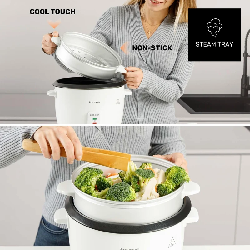 Taurus Rice Chef - Reiskocher | 1.8l | 700W | 0 Dezibel | Kunststoff 1,8 L, 1,8 L