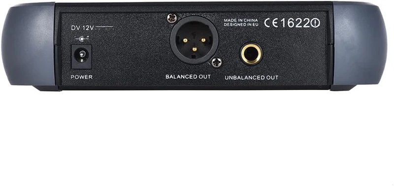 Kabelloses VHF-Mikrofon mit Doppelkanal mit Eco-Funktion, 2 Mikrofone und 1 Empfänger 210-280 MHz, A
