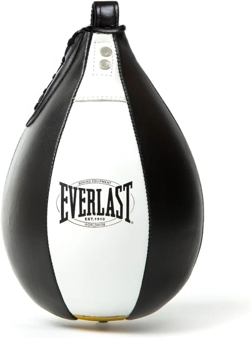 Everlast Unsiex Erwachsene Sport Boxen Punching Ball 1910 Speed Bag, Schwarz/Weiss, 9 X 6