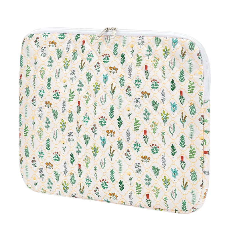 peacoblue Laptop Tasche Mit Reissverschluss, 14 Zoll Gepolsterte Laptophülle Muster Wildblumen, Wild