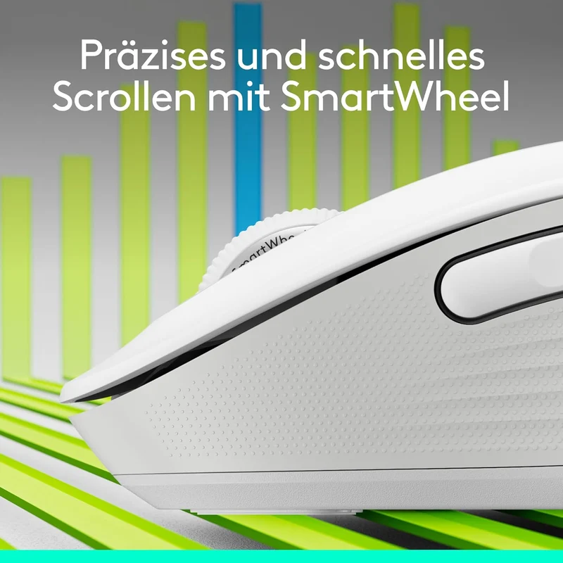 Logitech Signature M650 L Kabellose Maus - für grosse Hände, Leise Klicks, Anpassbare Seitentasten,
