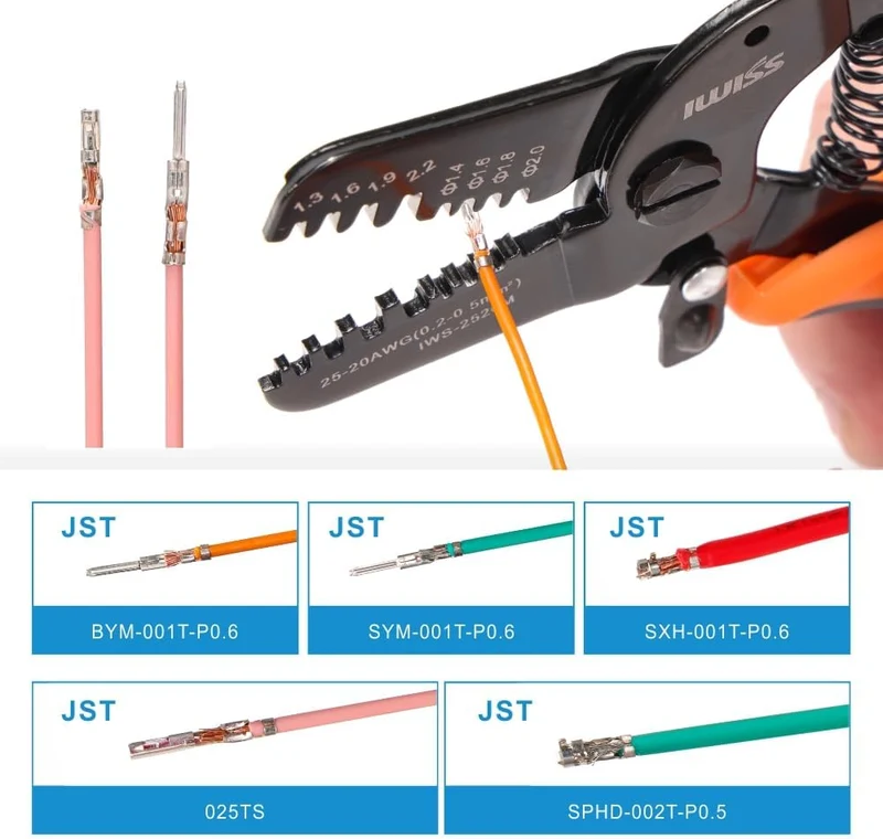iCrimp IWS-2520M Mini Crimpzange Open Barrel 0,2–0,5 mm² JST Molex