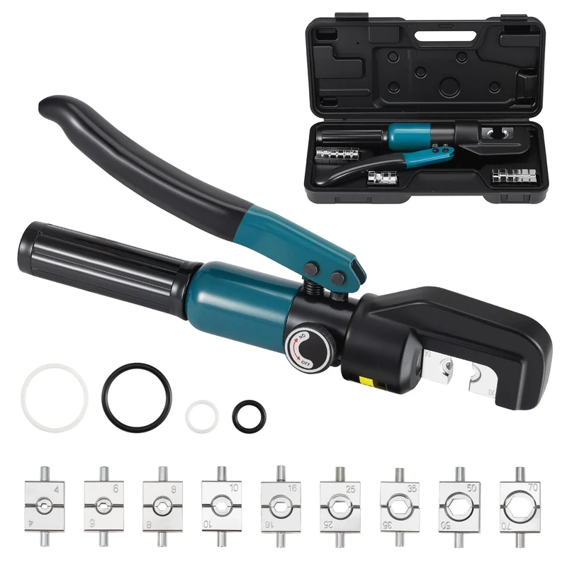 Hydraulische Crimpzange 4-70mm² Hydraulische Kabelschuhzange Blau 10 Tonnen Blau, 10 Tonnen Blau