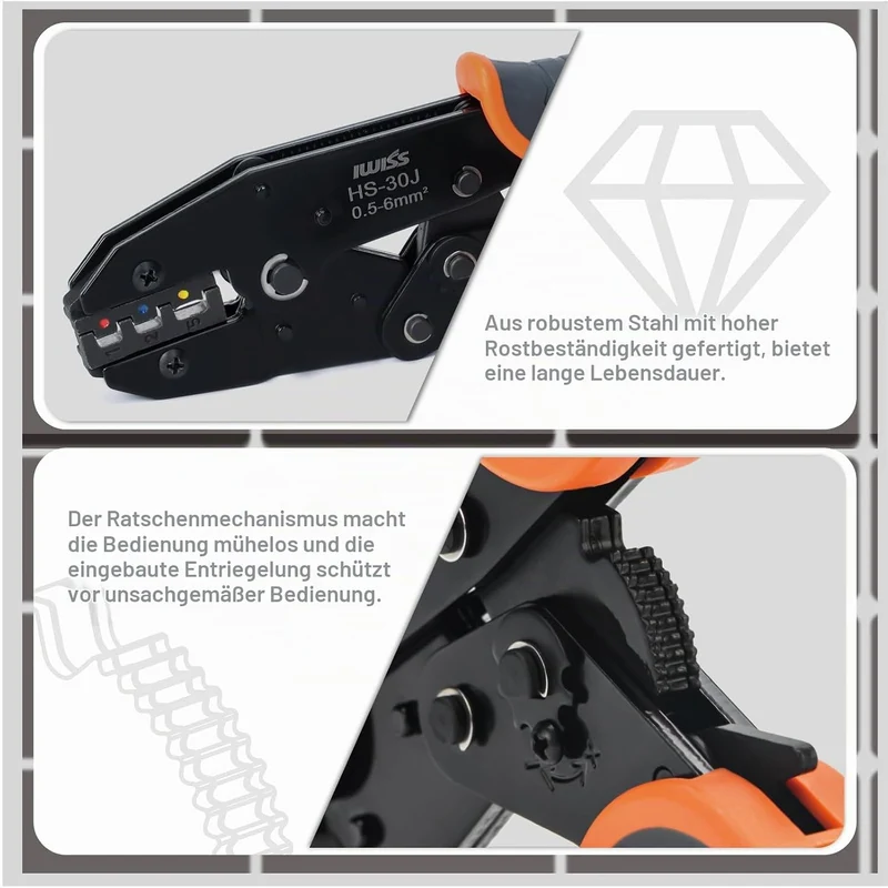 iCrimp 5-in-1 Crimpzange Set 0,5–6 mm² mit Abisolierer