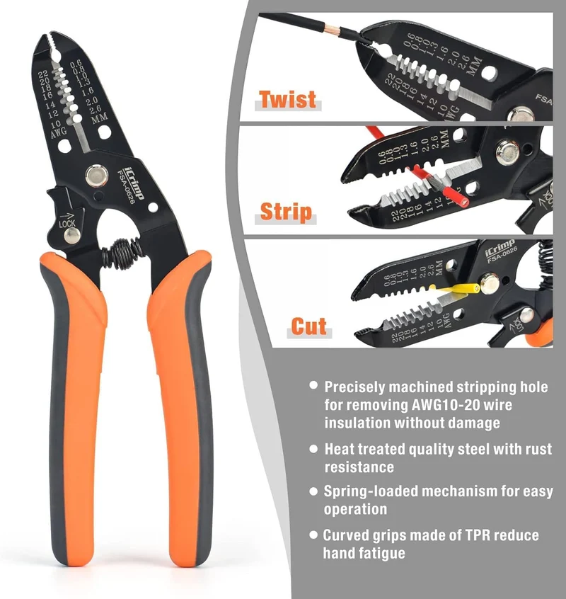 iCrimp 5-in-1 Crimpzange Set 0,5–6 mm² mit Abisolierer