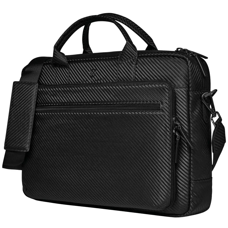 VON HEESEN Umhängetasche & Laptoptasche aus echtem Leder bis 16 Zoll - Aktentasche Herren & Damen -