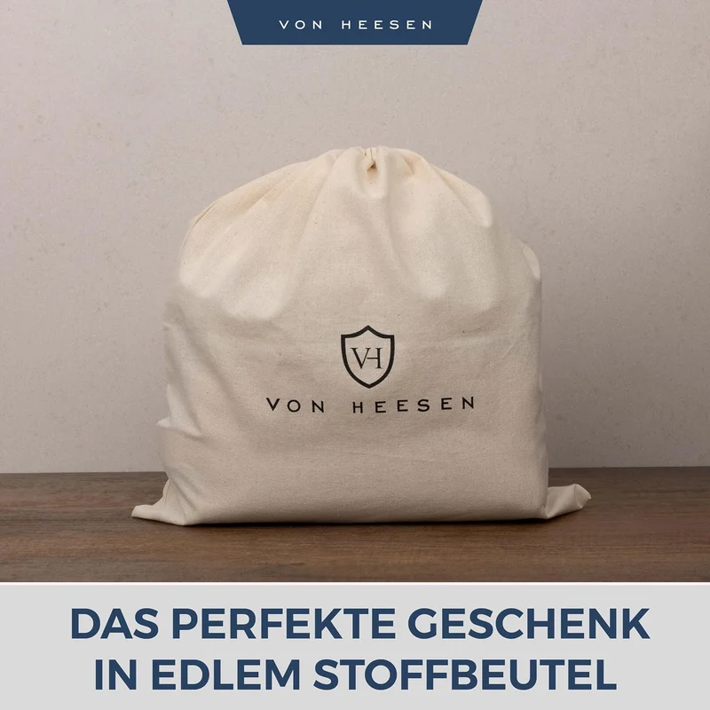 VON HEESEN Umhängetasche & Laptoptasche aus echtem Leder bis 16 Zoll - Aktentasche Herren & Damen -