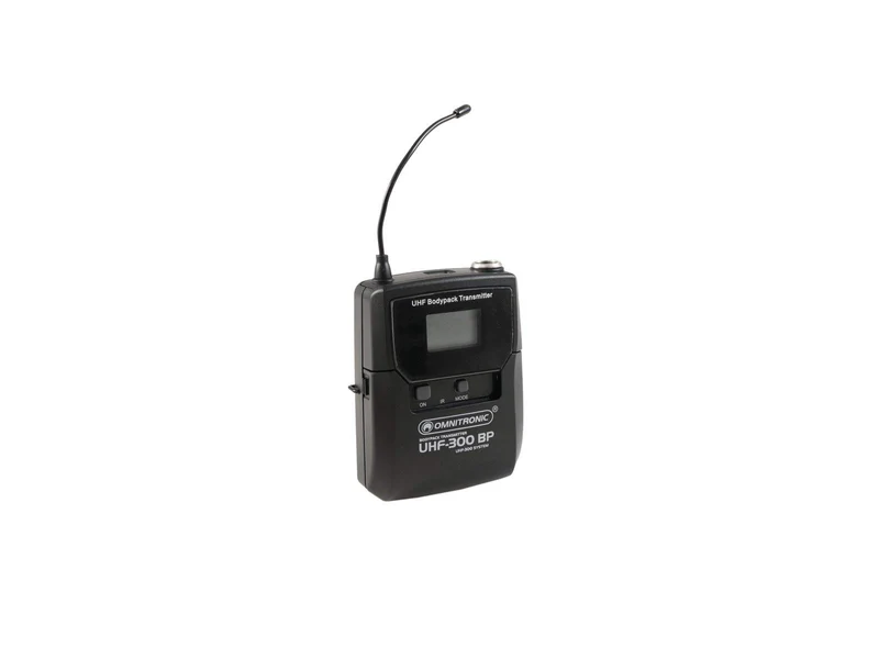 OMNITRONIC UHF-300 Taschensender 823-832/863-865MHz | Taschensender mit UHF-PLL-Technik, passend für
