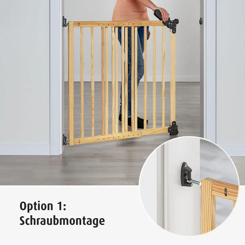 Reer 46221 Klemm- und Schraubgitter Basic, Holz, holzfarben Zum Klemmen und