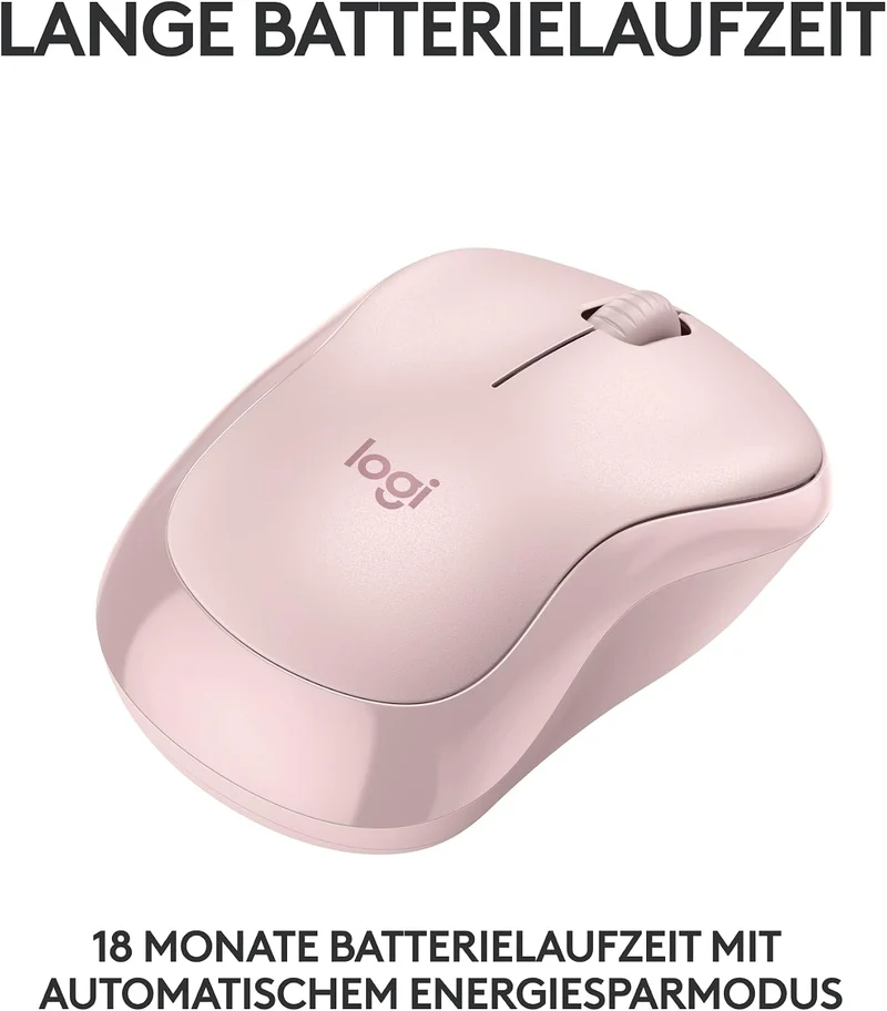 Logitech M240 Silent Bluetooth Maus, Kabellos, Kompakt Rosa, Rosa