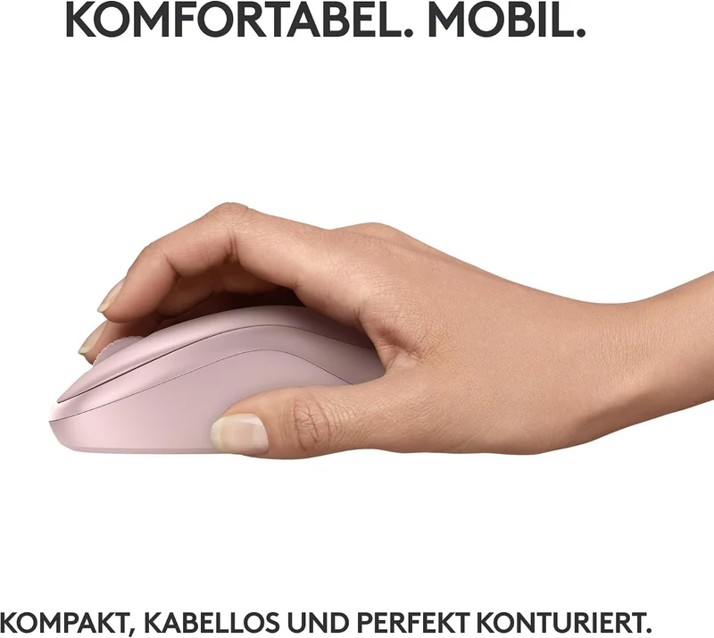 Logitech M240 Silent Bluetooth Maus, Kabellos, Kompakt Rosa, Rosa